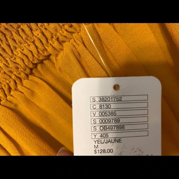 NWT Free People Top Off Shoulder Mustard - Picture 6 of 8